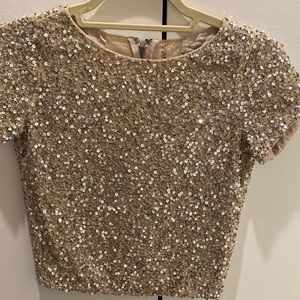 Sequin crop top.